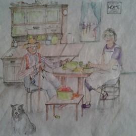 Debbi Chan Artwork love stands test of time on this farm, 2012 Watercolor, Farm