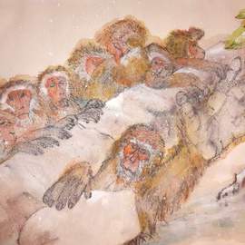 Debbi Chan Artwork snow monkey album, 2016 Artistic Book, Animals