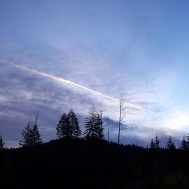 Debbi Chan: 'sunrise with jet stream', 2010 Color Photograph, Clouds. Artist Description:     photos from idaho.    ...