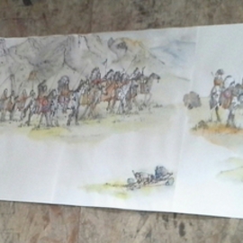 Debbi Chan Artwork the last Nez Perce War album longer view, 2014 Artistic Book, Western