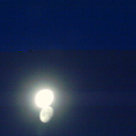 Debbi Chan: 'two moons in blue', 2009 Color Photograph, Astronomy. Artist Description:            photos of idaho or from idaho        ...