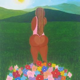 Gregory Roberson: 'Sweet Serenity', 2016 Acrylic Painting, Erotic. Artist Description: Original acrylic painting on canvas.erotic, meditation, landscape, peace, love ...