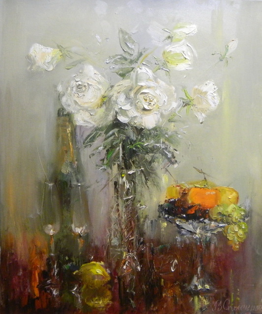 Spasenov Vitaliy  'Festive Still Life', created in 2014, Original Painting Oil.