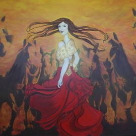 Susan A. Piazza: 'Enjoy the Dance', 2009 Acrylic Painting, Beauty. 