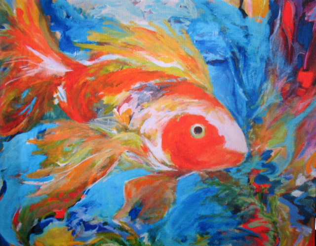 Nancy Goodenow  'Koi', created in 2015, Original Giclee Reproduction.