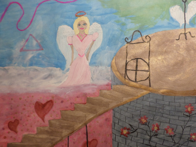Artist Kelly Etheridge. 'Stairway To Heaven' Artwork Image, Created in 2015, Original Mixed Media. #art #artist