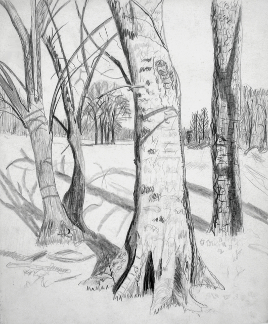 Artist Keith Thrash. 'Three Trees' Artwork Image, Created in 1981, Original Drawing Other. #art #artist
