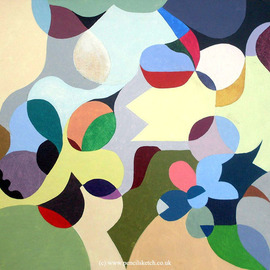 Anna Shipstone: 'Flowers', 2010 Acrylic Painting, Abstract Figurative. 