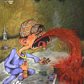 Ross Hendrick Artwork Cigarettes and Alcopops, 2007 Illustration, Satire
