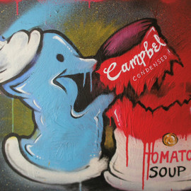 Ross Hendrick Artwork Spray Can vs Campbells Soup, 2014 Mixed Media, Satire