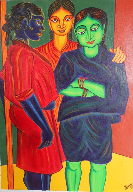 Shribas Adhikary  'Three Friend', created in 2015, Original Sculpture Other.