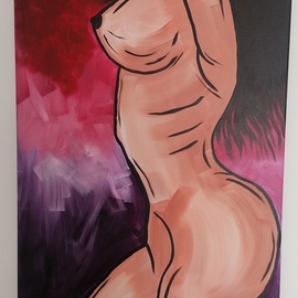 Simona Samkova: 'woman body', 2021 Acrylic Painting, Beauty. Artist Description: Celebrating beauty of woman body.  Diversity of beauty.Naked body without stigma. ...