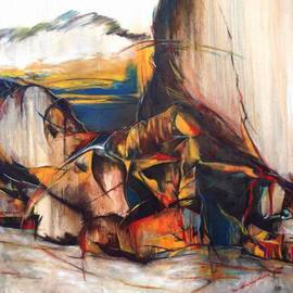 Diamantis Stagidis: 'Transubstantiated lake', 2006 Oil Painting, Abstract Landscape. 