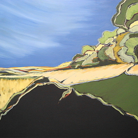 John Roof: 'Fields Of Summer', 2006 Acrylic Painting, Abstract Landscape. Artist Description:  This painting has been chosen to hang in the TVAA show in Ft. Worth ...