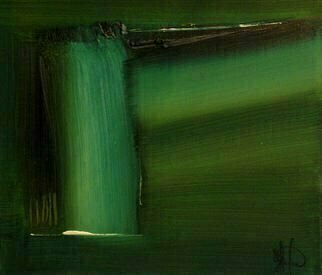 Stefan Fiedorowicz: 'Colourless Green Idea 2', 2007 Oil Painting, Abstract. Initially it was an idea looking for a place to happen. The strength in my emotion was like thunder in the air. I became intoxicated by the idea and felt unshackled. I choose viridian green, the darker side of spring green as the season is upon us. ...