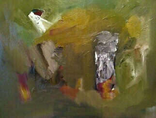 Stefan Fiedorowicz: 'leave your baggage outside', 2022 Oil Painting, Abstract. We all carry garbage from past relationships.  Before going into another relationship one should deal with their issues and  their garbage.  Been there done that unfortunately. ...