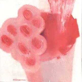 Stepan Koren: 'Red', 2003 Oil Painting, Floral. 