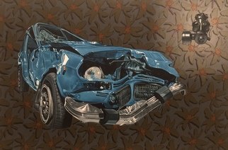 Stephen Hall: 'Legacy', 2018 Acrylic Painting, Automotive. Continuing my musings on what we are doing to nature and what we are leaving our children. ...