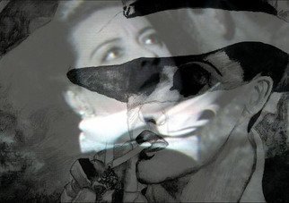 Stephen Mead: 'Bette 7', 2011 Mixed Media, Movies.  PRINT ONLY.  Bette is a photomerge film still from a film in progress.  The work is available as a print.  ...