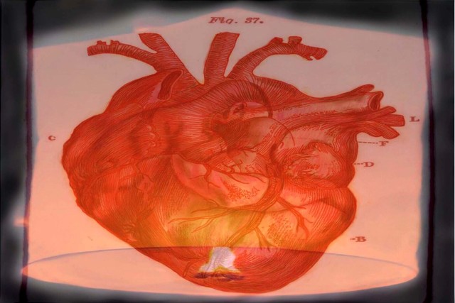 Artist Stephen Mead. 'Heart Floating Lantern' Artwork Image, Created in 2021, Original Photography Mixed Media. #art #artist