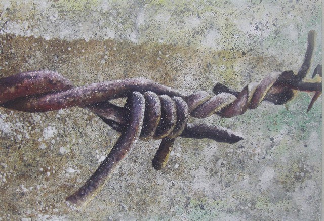 Steve Coughlin  'Barbed Wire', created in 2010, Original Painting Acrylic.
