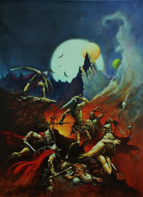 Stephen Briggs  'Blades Of War', created in 2015, Original Painting Oil.
