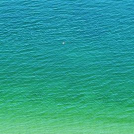 Steve Scarborough: 'Swim Dot', 2015 Digital Photograph, Landscape. Artist Description:  water, swimmer, Lake Michigan ...