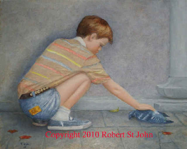 Robert St John  'Compassion ', created in 2009, Original Painting Oil.