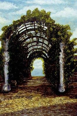 Storm Hammond: 'Rubens Garden', 1998 Oil Painting, Landscape. 