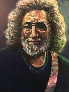 Gil Garcia: 'portrait of jerry garcia', 2019 Oil Painting, Music. This is an impressionistic portrait of the rock and roll idle Jerry Garcia. ...