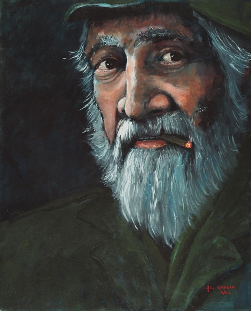 Gil Garcia  'The Sandanista', created in 2002, Original Painting Oil.