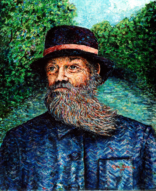 Artist Gil Garcia. 'Windy Beard' Artwork Image, Created in 2000, Original Painting Oil. #art #artist