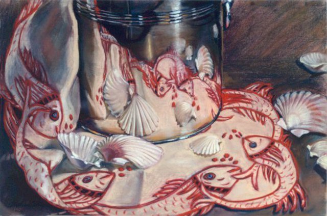 Artist Patrice Stephens-Bourgeault. 'Sea Of Madiera' Artwork Image, Created in 1993, Original Pastel. #art #artist