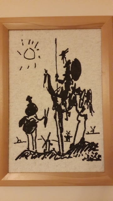 Suat Dursun  'Mosaic Reproduction Of Don Quixote ', created in 2013, Original Mosaic.