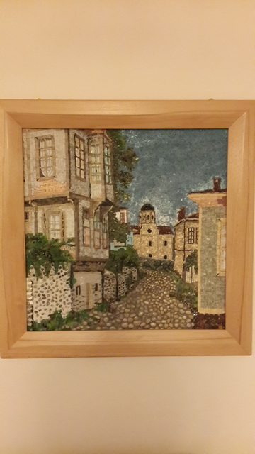 Suat Dursun  'Old Antiochia City Buildings And Street', created in 2013, Original Mosaic.