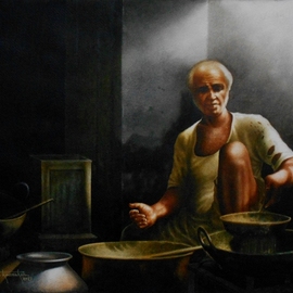 an old village chef By Sudipta Karmakar