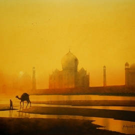 camel with taj By Sudipta Karmakar