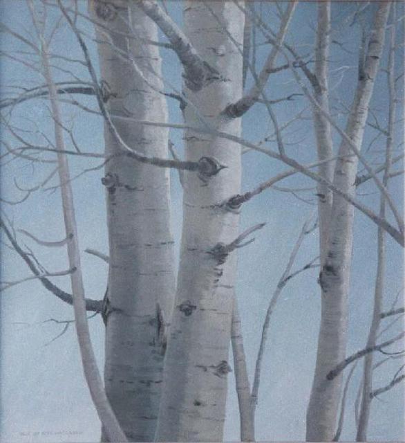 Sue Jacobsen  'Aspen Trunks', created in 2001, Original Painting Acrylic.