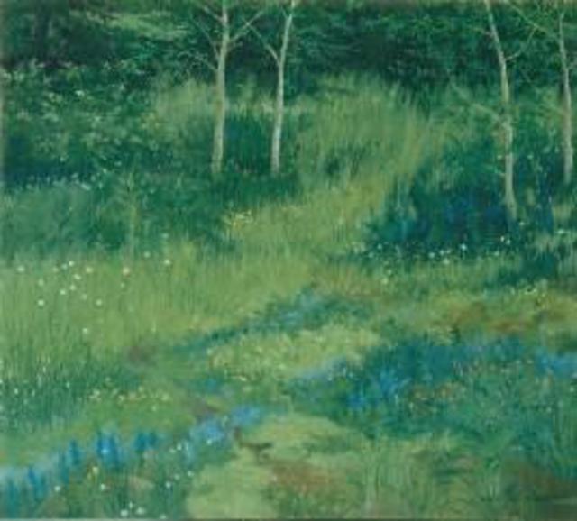 Sue Jacobsen  'Wildflower Walk Too', created in 1987, Original Painting Acrylic.
