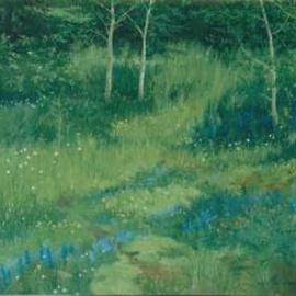 Sue Jacobsen: 'Wildflower Walk Too', 1987 Oil Painting, nature. 