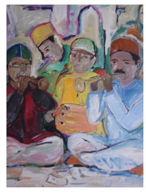 Artist Ajmal Maharaj. 'Shahnai' Artwork Image, Created in 2008, Original Painting Acrylic. #art #artist