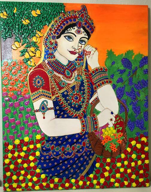 Sumaya Asath  'Love Of The Garden', created in 2018, Original Painting Acrylic.
