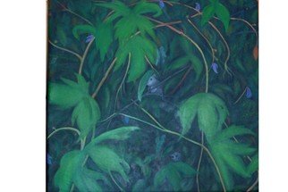 Janice Young: 'Night in the Under Brush', 2003 Oil Painting, nature.  Oil on canvas over 3