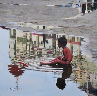 Sunil Shegaonkar: 'RELIGION OF TRUE CHILDNESS', 2016 Acrylic Painting, Children.  THIS PAINTING HAVING THE SUBJECT OF TRUE CHILDNESS. VERY REAL ART. ACRYLIC ON CANVAS. ...