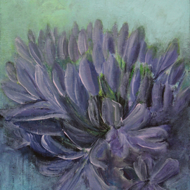 Jane See: 'agapanthus', 2022 Acrylic Painting, Floral. Artist Description: Experimenting with a new color palette and style. ...