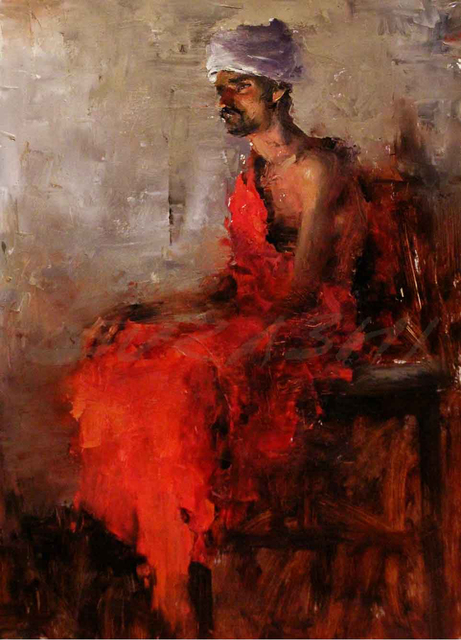 Artist Surabhi Gulwelkar. 'Man In Red' Artwork Image, Created in 2018, Original Painting Acrylic. #art #artist
