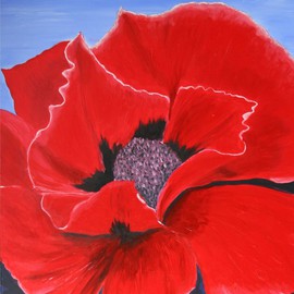 Susan Barnett-jamieson: 'Poppy', 2009 Acrylic Painting, Botanical. 
