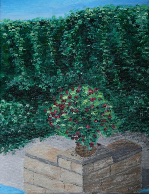 Susan Barnett-Jamieson  'Wall Of Ivy', created in 2008, Original Painting Oil.