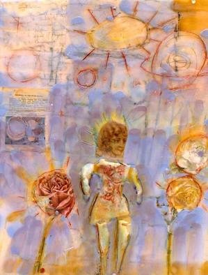 Susan Leopold: 'The Story Of The Universe', 2005 Collage, Figurative. Mixed media, collage and encaustic on panel. ...