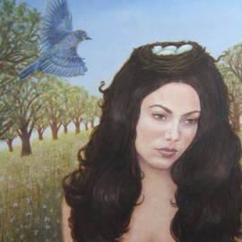 Suzan Fox: 'Inspiration', 2007 Tempera Painting, Surrealism. Artist Description:   Painted in Egg Tempera  ...